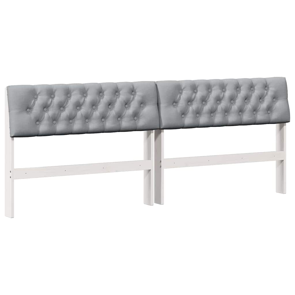 Cabeceira estofada cinzento-claro 200 cm