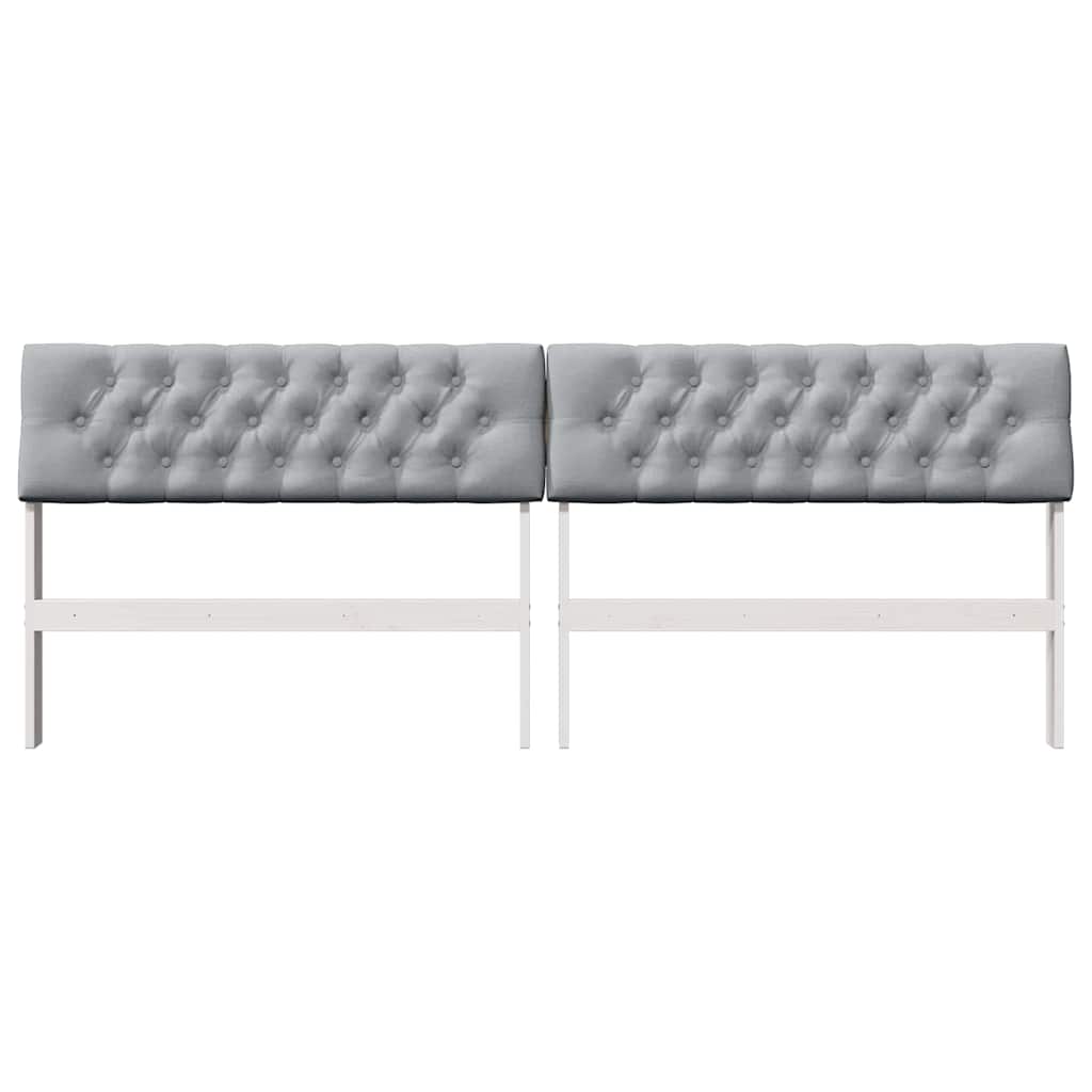 Cabeceira estofada cinzento-claro 200 cm