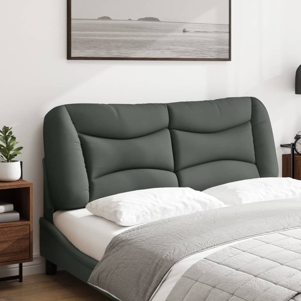 Almofadão de cabeceira hvar 120 cm tecido cinzento-escuro