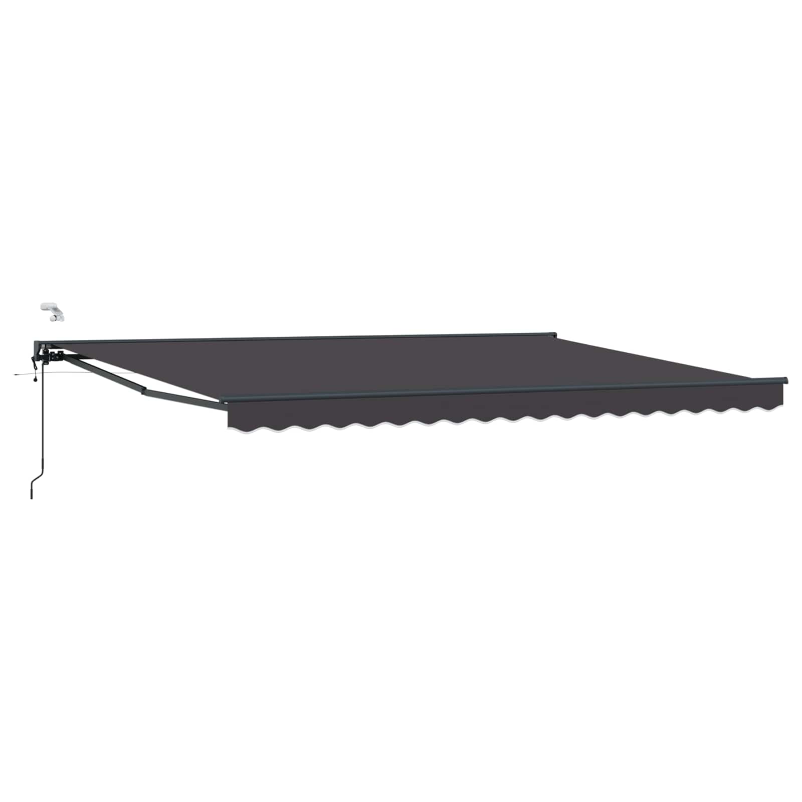 Toldo retrátil elétrico antracite 4 × 3 m