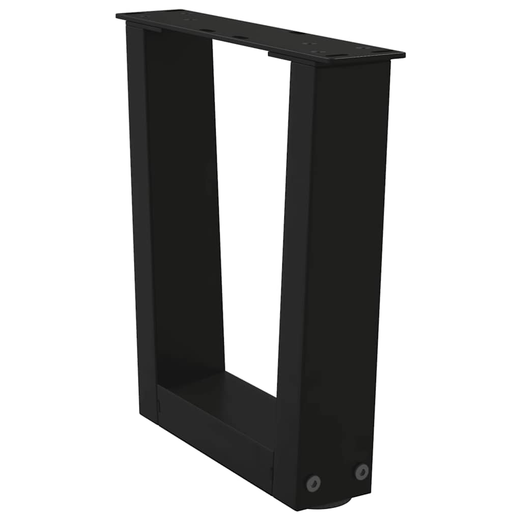 Pés para mesa de centro em v, 2 peças, preto, 40x(30-31,3) cm, aço