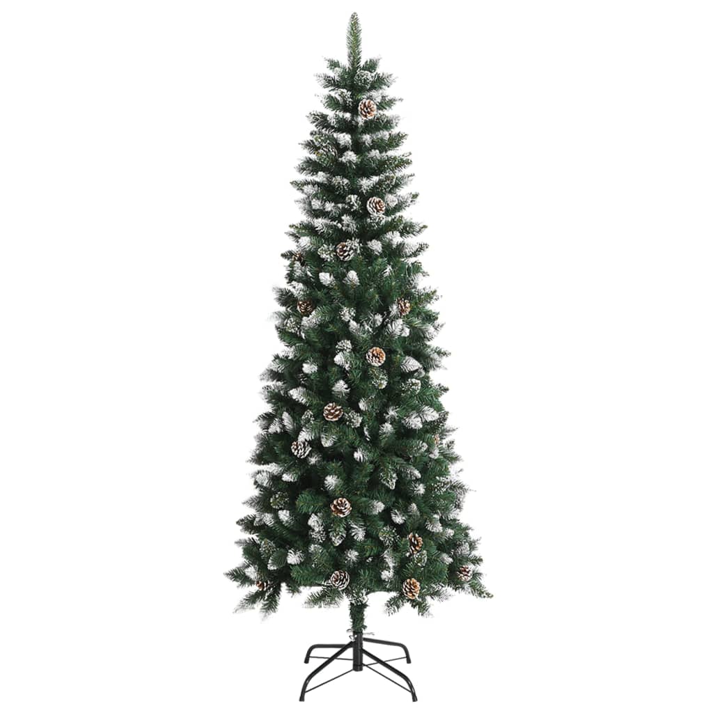 Árvore de natal artificial com suporte 210 cm PVC verde