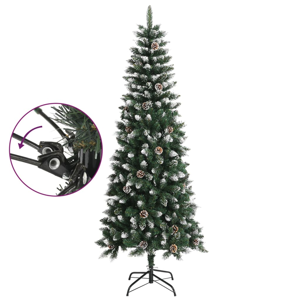 Árvore de natal artificial com suporte 210 cm PVC verde