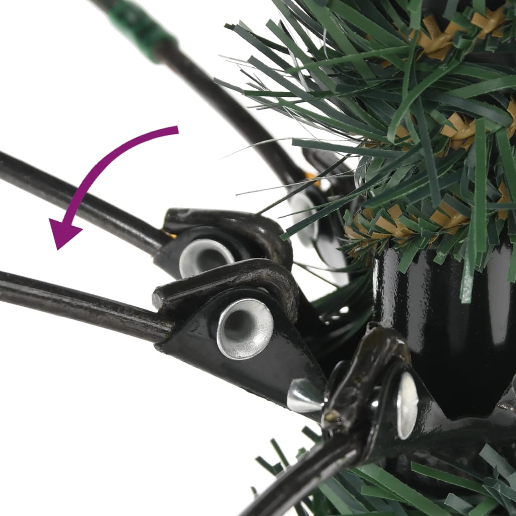 Árvore de natal artificial com suporte 210 cm PVC verde