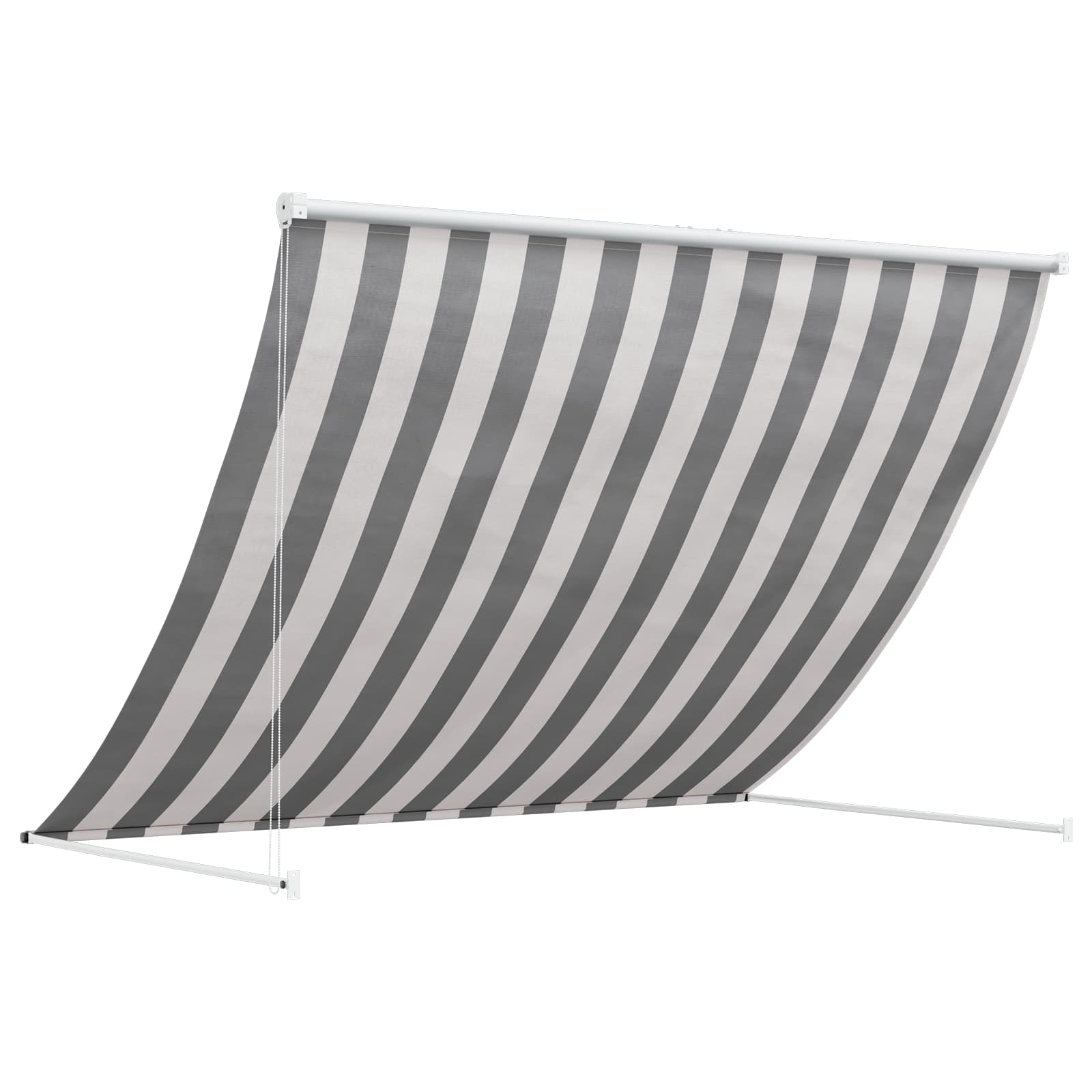 Toldo antracite e branco 400 x 150 cm