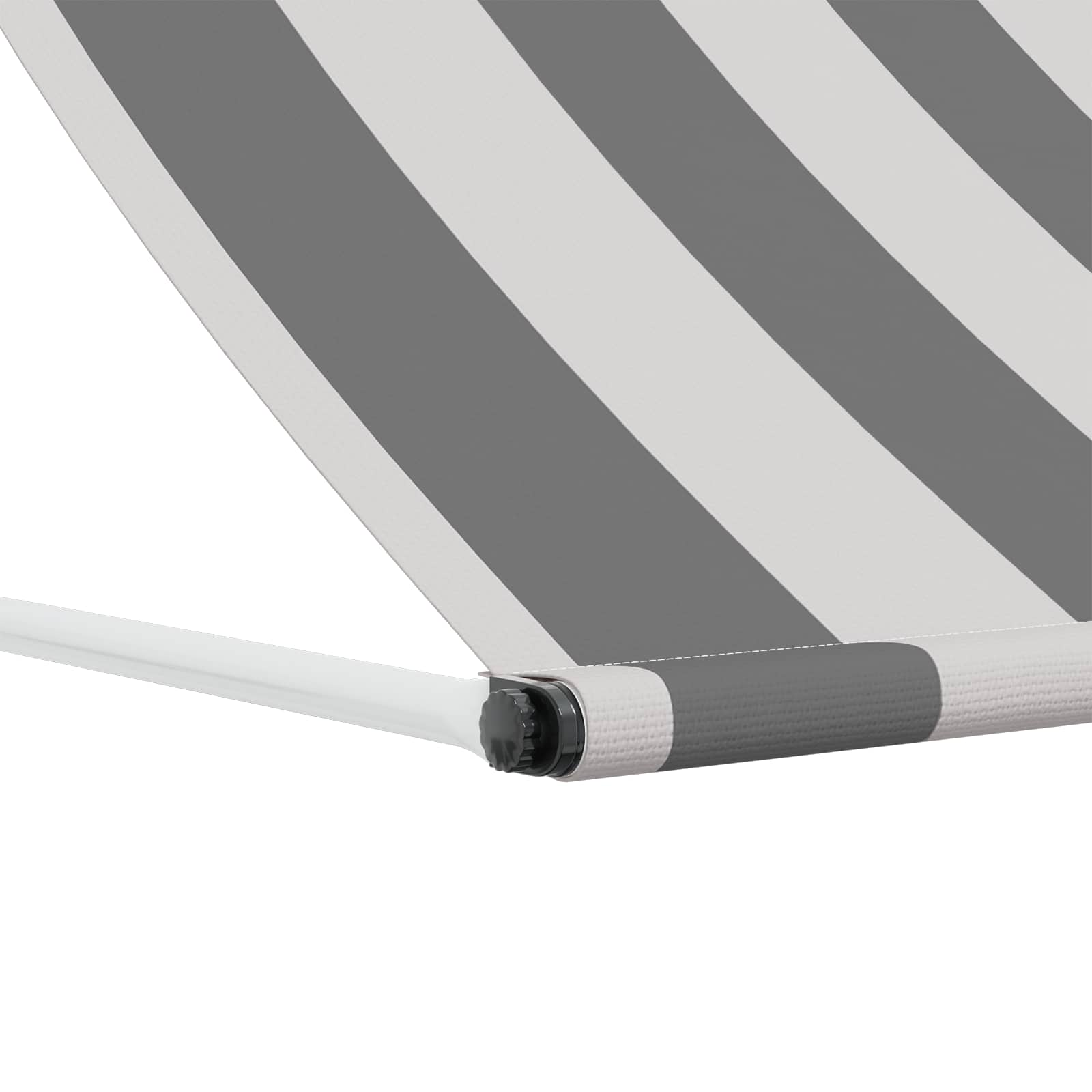 Toldo antracite e branco 400 x 150 cm