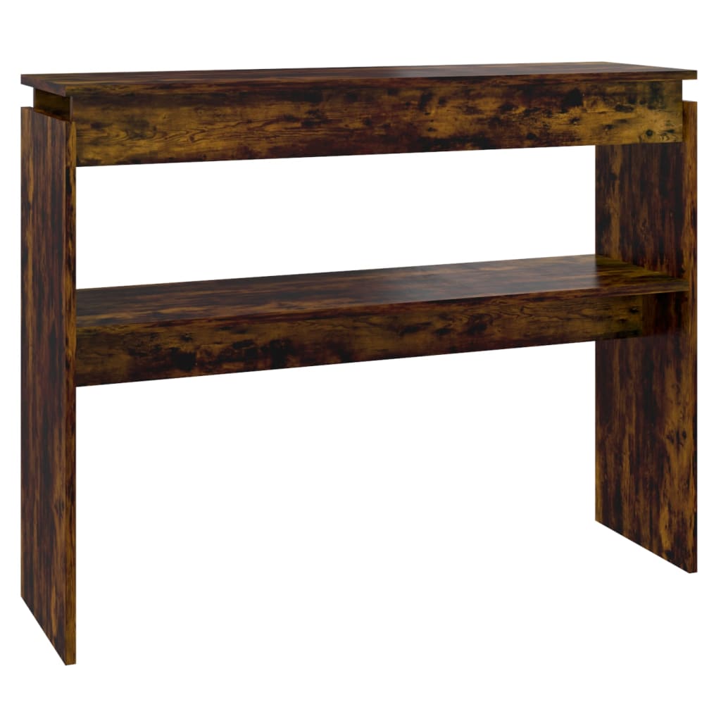 Mesa consola 102x30x80 cm derivados de madeira carvalho fumado