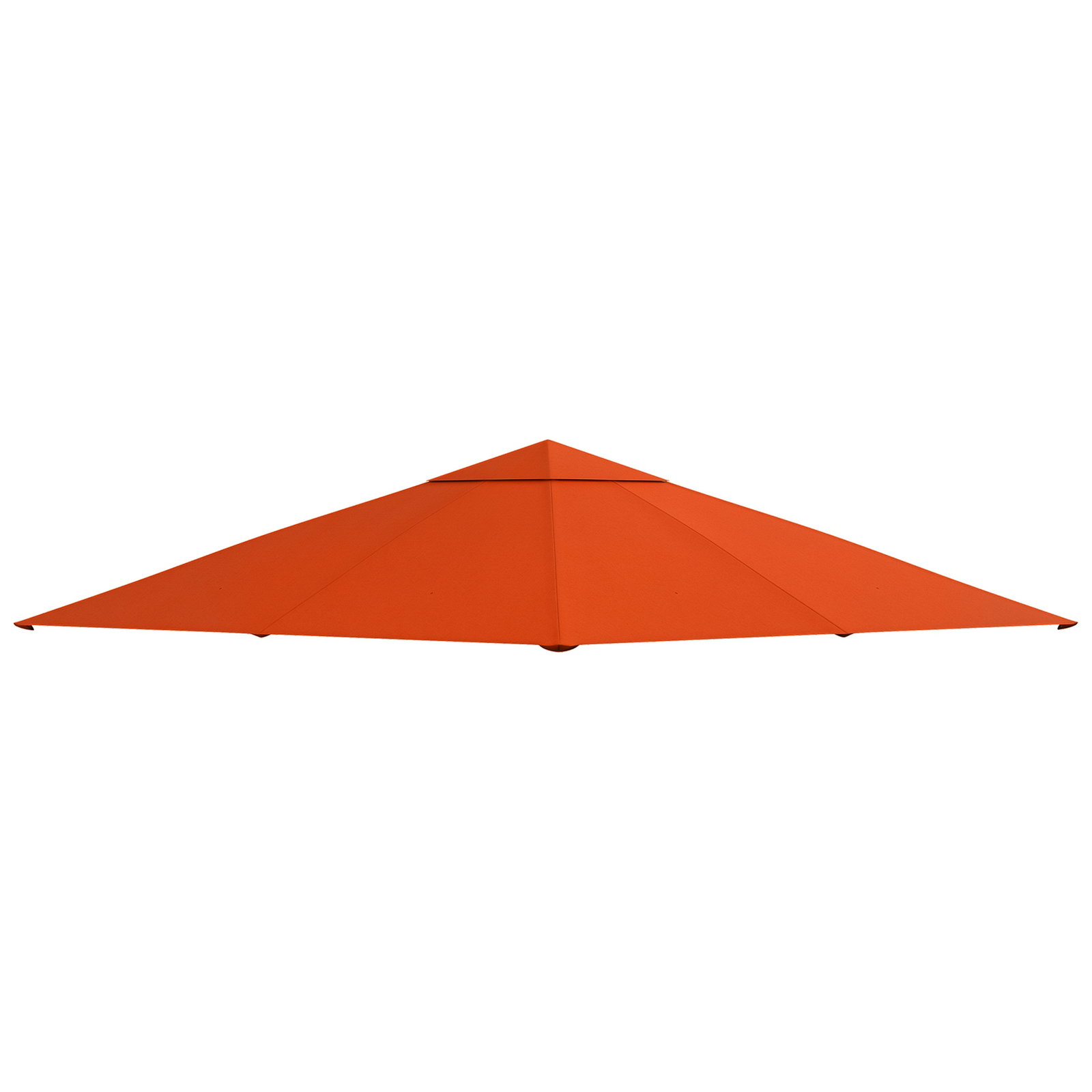 Toldo de substituição de 3x3m para pérgola de jardim com 8 orifícios de drenagem e ventilação laranja