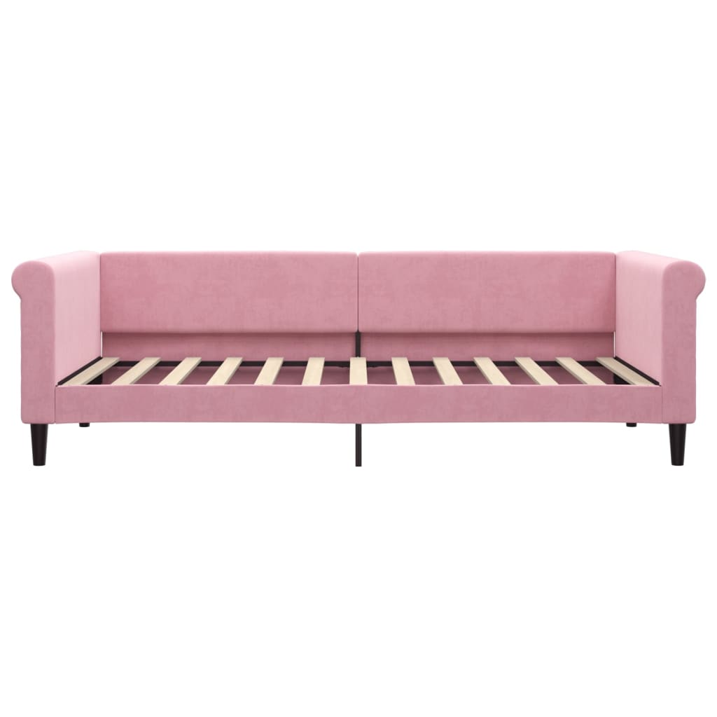 Sofá-cama 90x200 cm veludo rosa