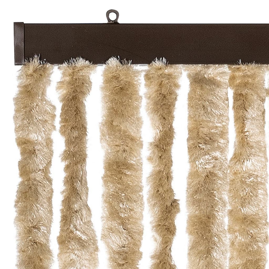 Cortina anti-insetos 90x220 cm chenille bege