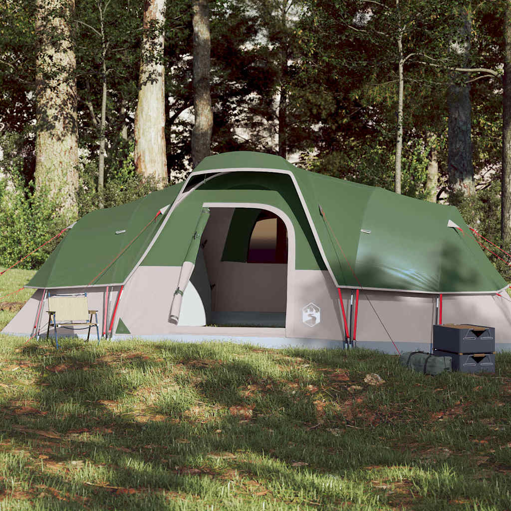 Tenda familiar em cúpula para 11 pessoas impermeável verde