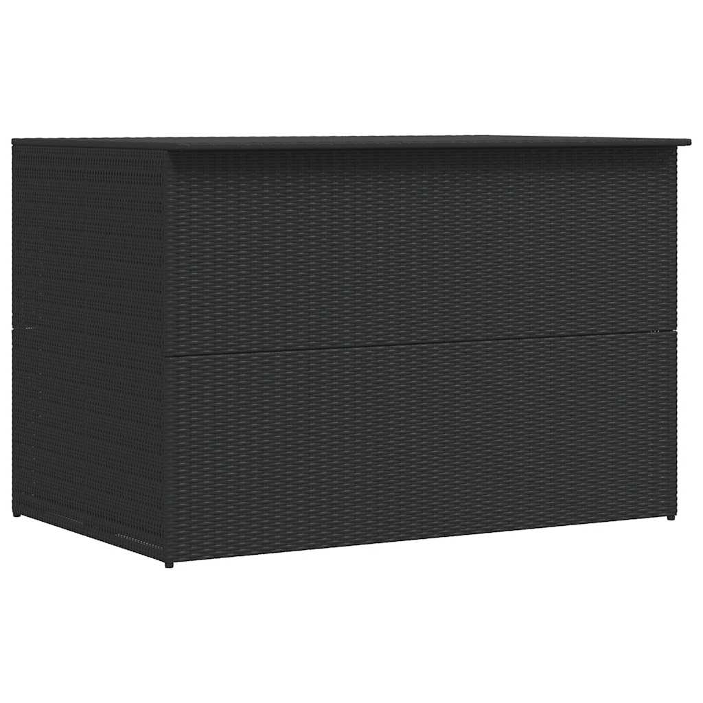 Caixa de arrumação para jardim 150x100x100 cm vime PE preto