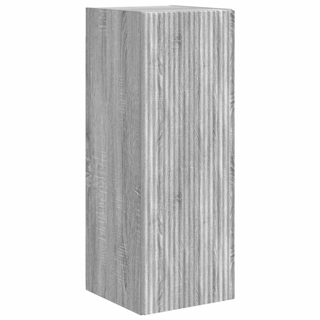 Armário de TV de parede 30 x 31 x 80 cm cinza sonoma