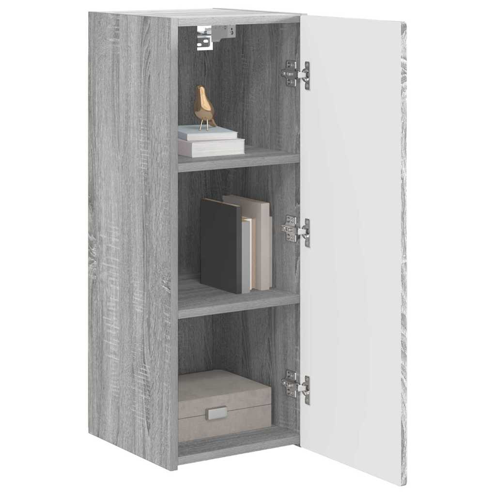 Armário de TV de parede 30 x 31 x 80 cm cinza sonoma