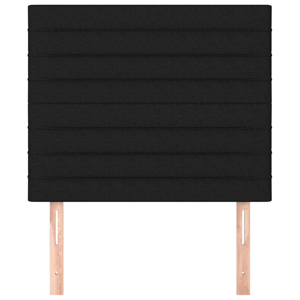 Cabeceira preta 100x5x118/128 cm tecido