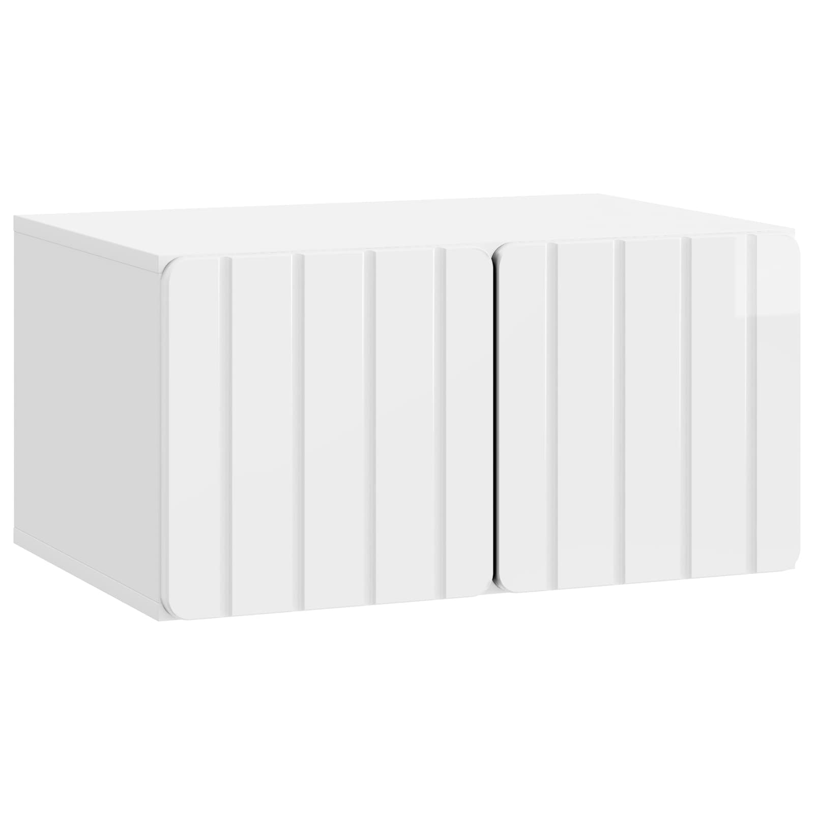 Gabinete de TV de parede 59,5 x 41 x 30 cm branco brilhante