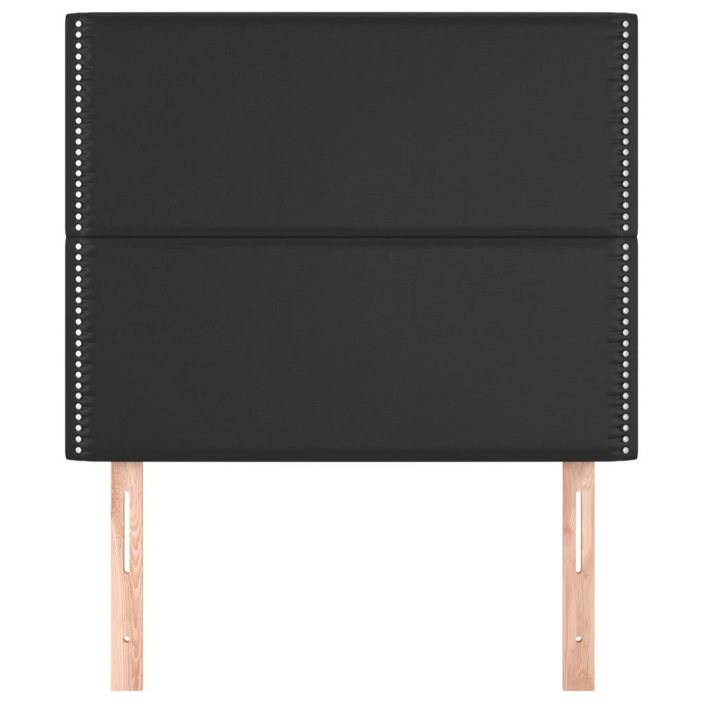 Cabeceira preta 90x5x118/128 cm couro sintético