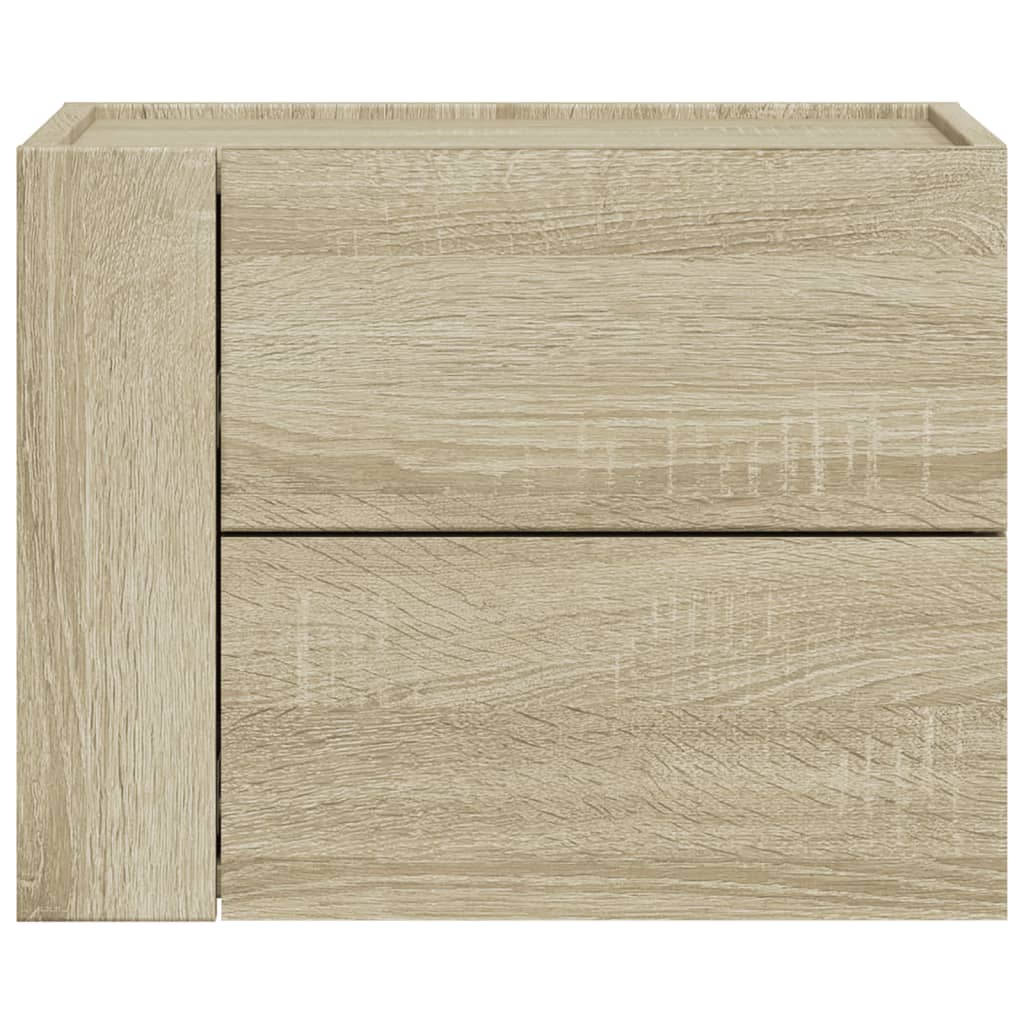 Mesa de cabeceira de parede 45x30x35 cm carvalho sonoma
