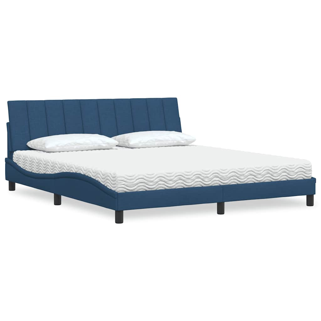 Cama com colchão hanko 180x200 cm tecido azul