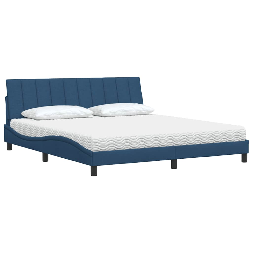Cama com colchão hanko 180x200 cm tecido azul