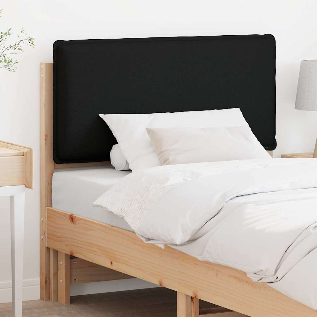Cabeceira estofada com cabeceira natural e preto 90 cm