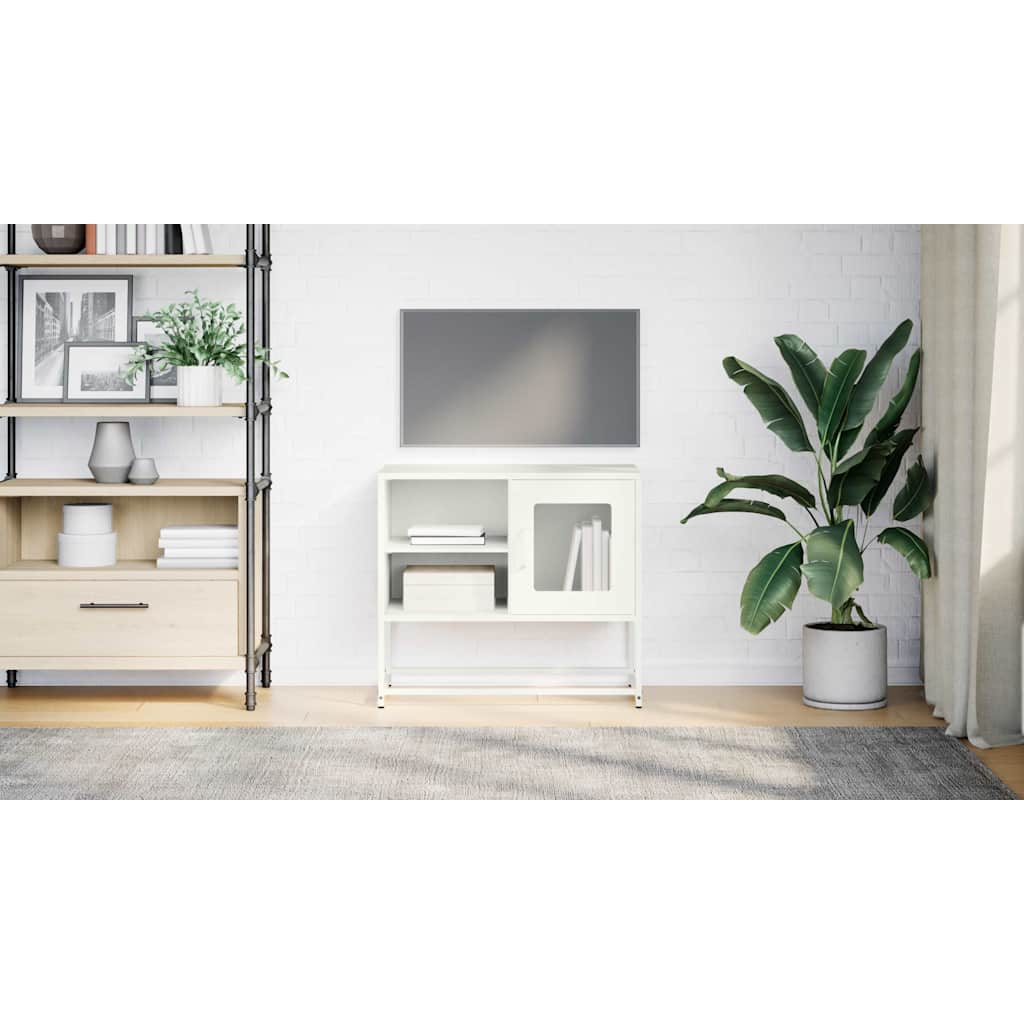Móvel de TV 68x39x60,5 cm aço branco
