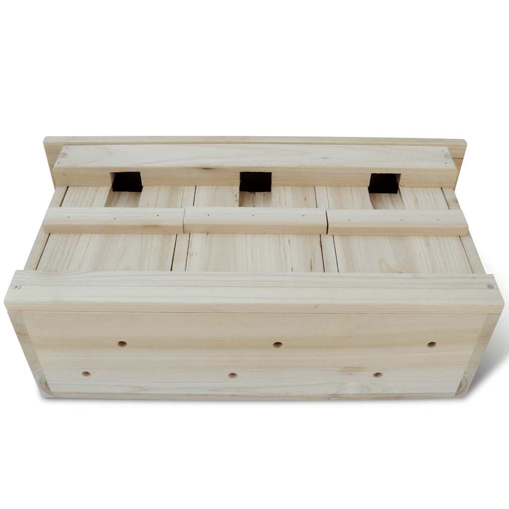 Casas para pardais 2 pcs madeira 44x15,5x21,5 cm