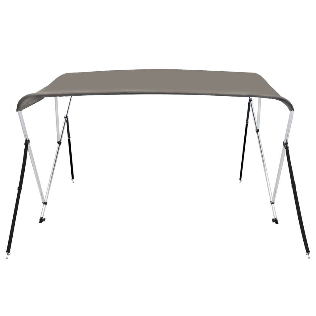 Toldo de 3 arcos bimini 183x180x137 cm cinzento