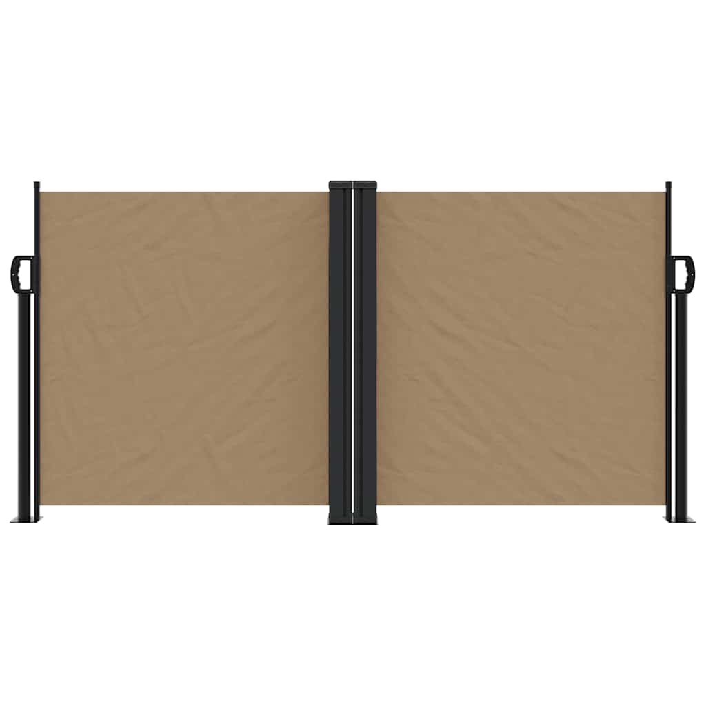 Toldo lateral retrátil 120x1000 cm cinzento-acastanhado