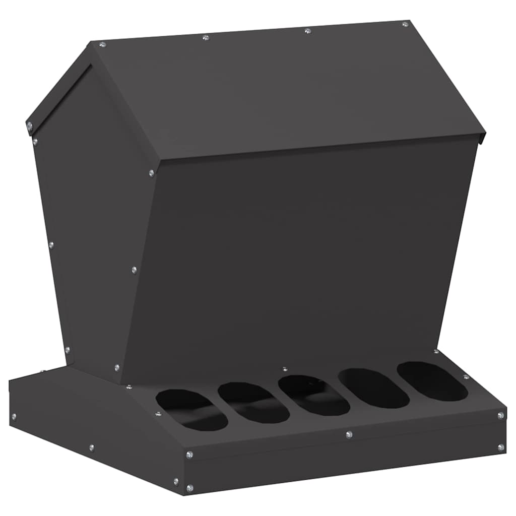 Comedouro para galinha preto 40 x 40 x 45 cm