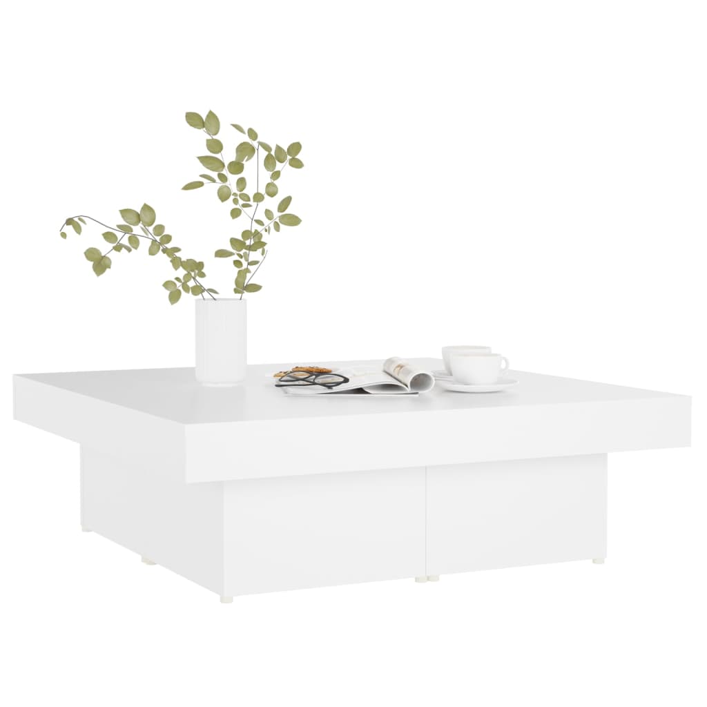 Mesa de centro 90x90x28 cm derivados de madeira branco