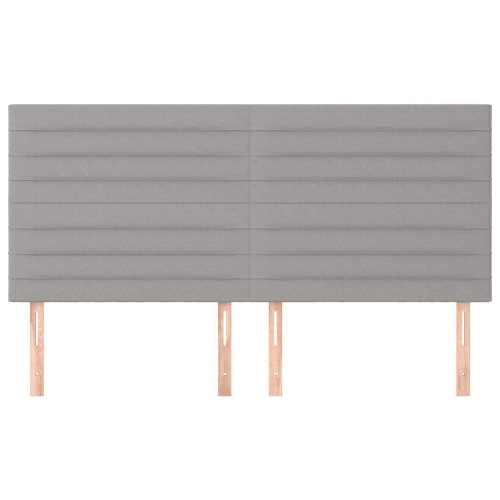 Cabeceira cinza claro 160x5x118/128 cm tecido