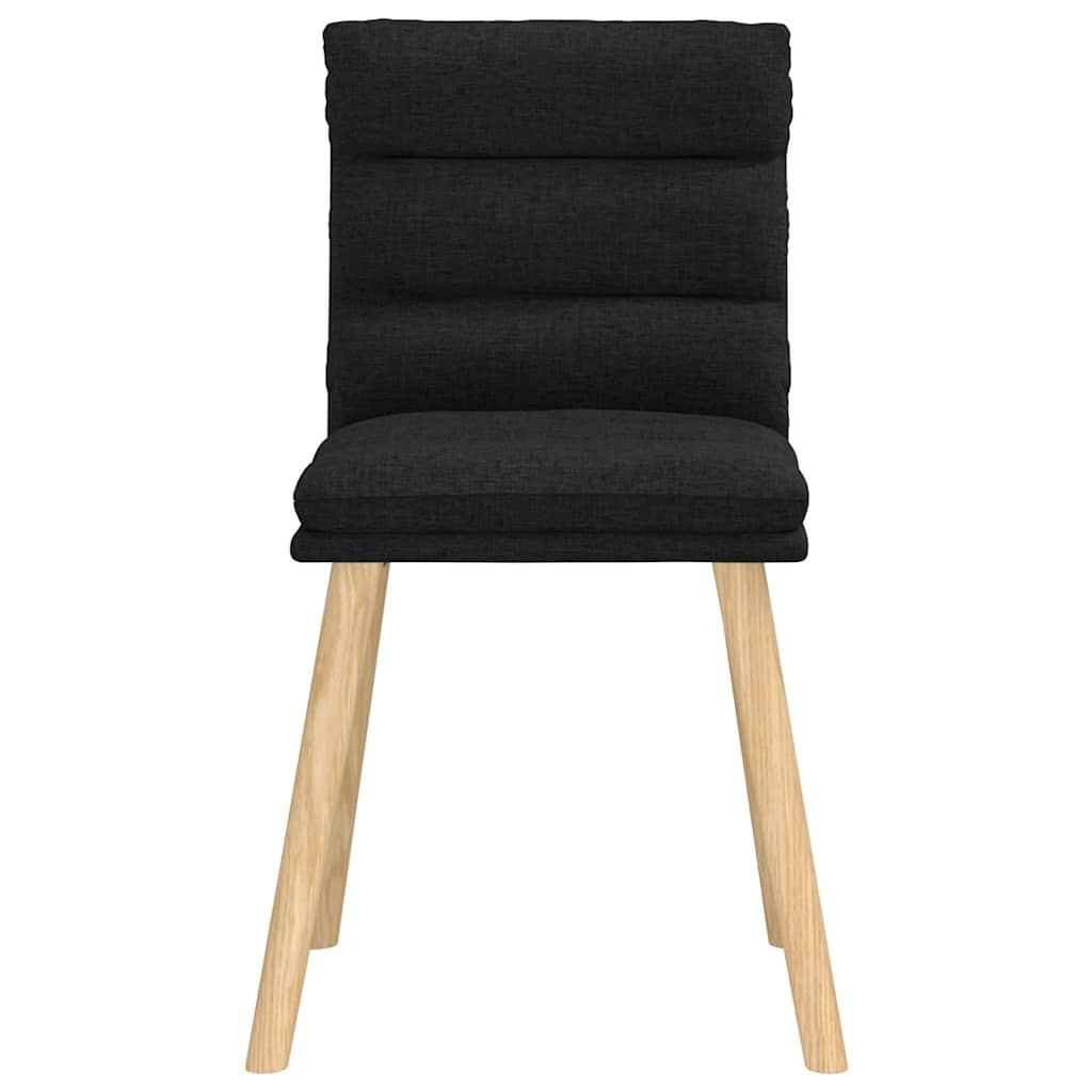 Cadeiras de jantar 4 pcs tecido preto