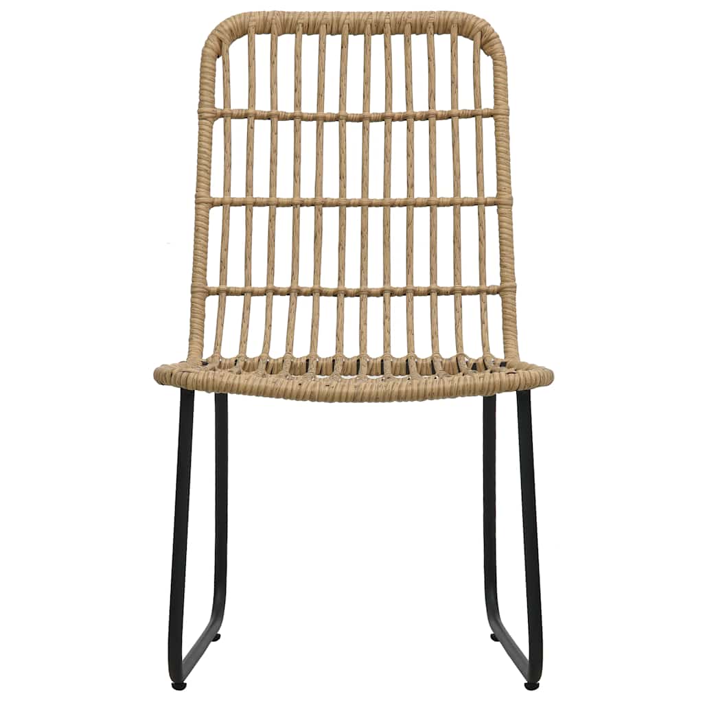 5 Pcs conjunto de jantar para exterior vime PE e vidro