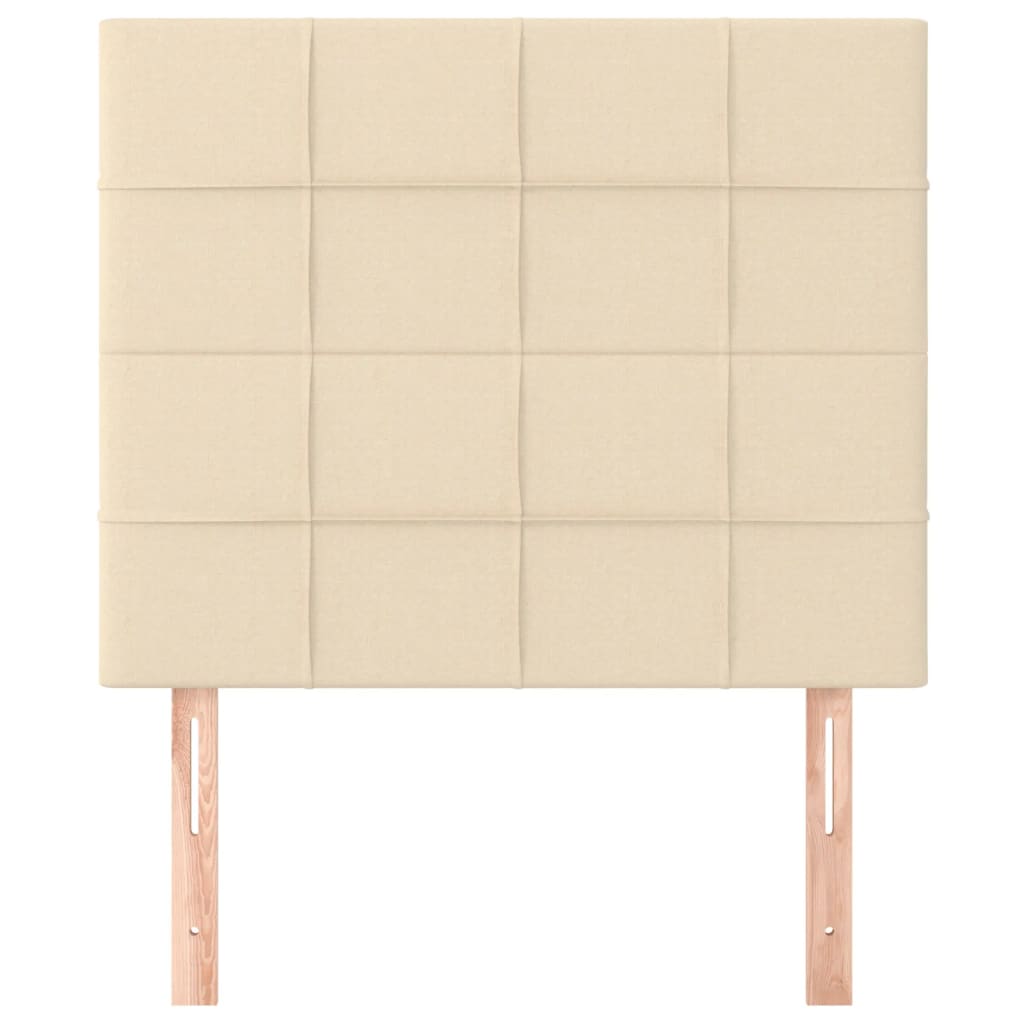 Cabeceira creme 80x5x118/128 cm tecido