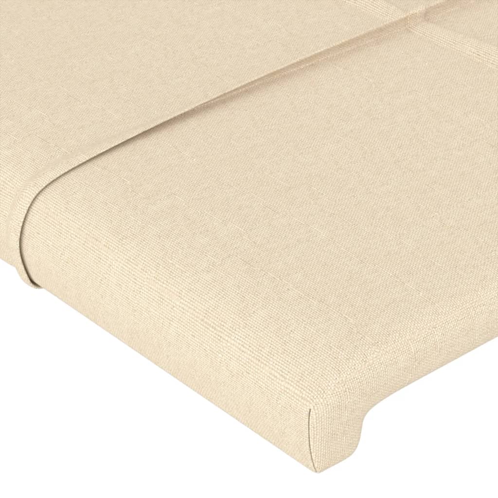 Cabeceira creme 80x5x118/128 cm tecido