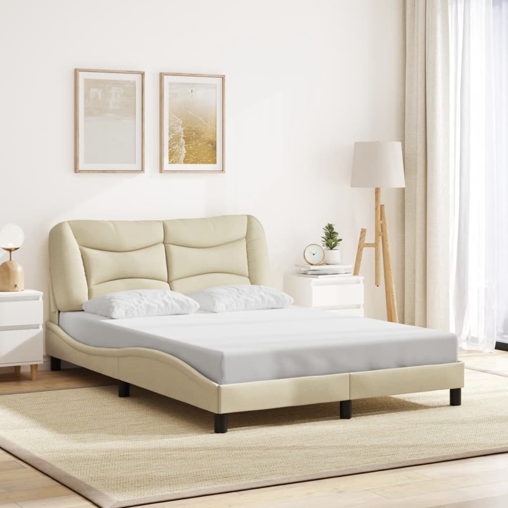 Estrutura de cama com LED sem colchão hvar 140x200 cm tecido