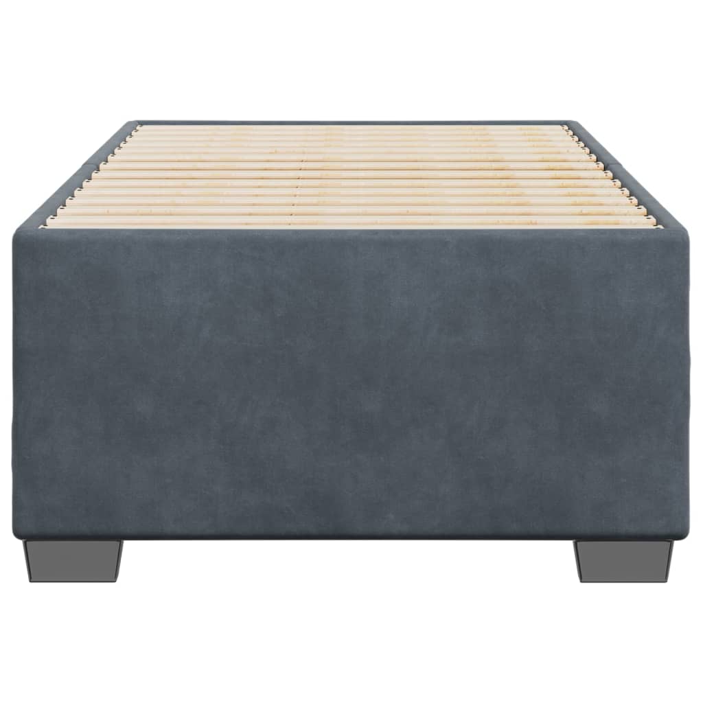Estrutura de cama sem colchão 90x200 cm veludo cinzento-escuro