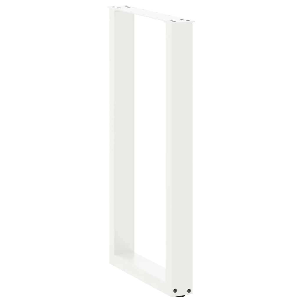 Pés de mesa de bar em forma de u 2 peças branco 40x(90-91) cm aço