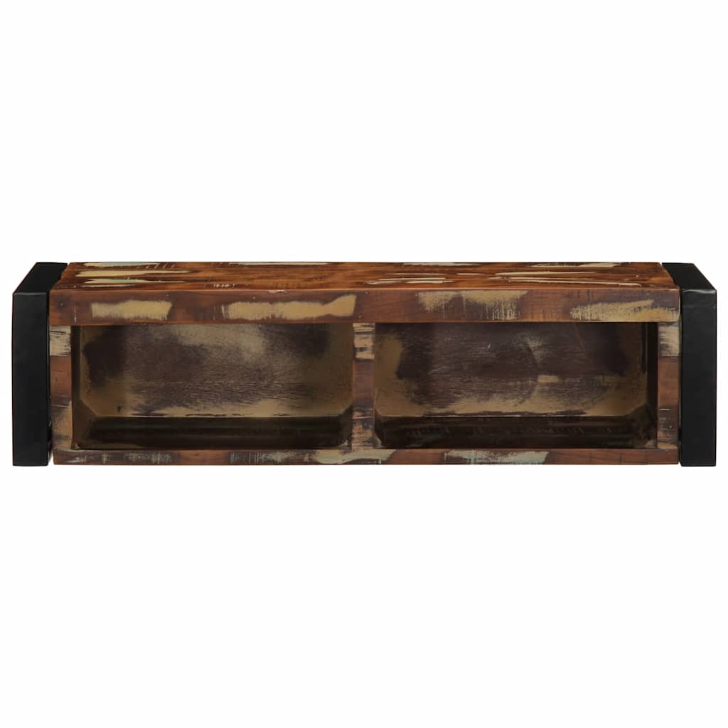 Móvel TV multicor 80x30x25 cm madeira maciça recuperada