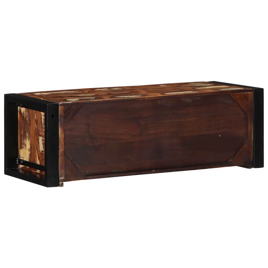 Móvel TV multicor 80x30x25 cm madeira maciça recuperada