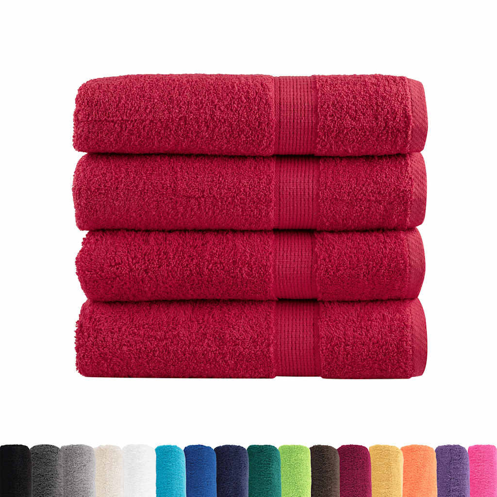 Toalhas de banho premium solund 4 pcs 100x150 cm 600 gsm verde