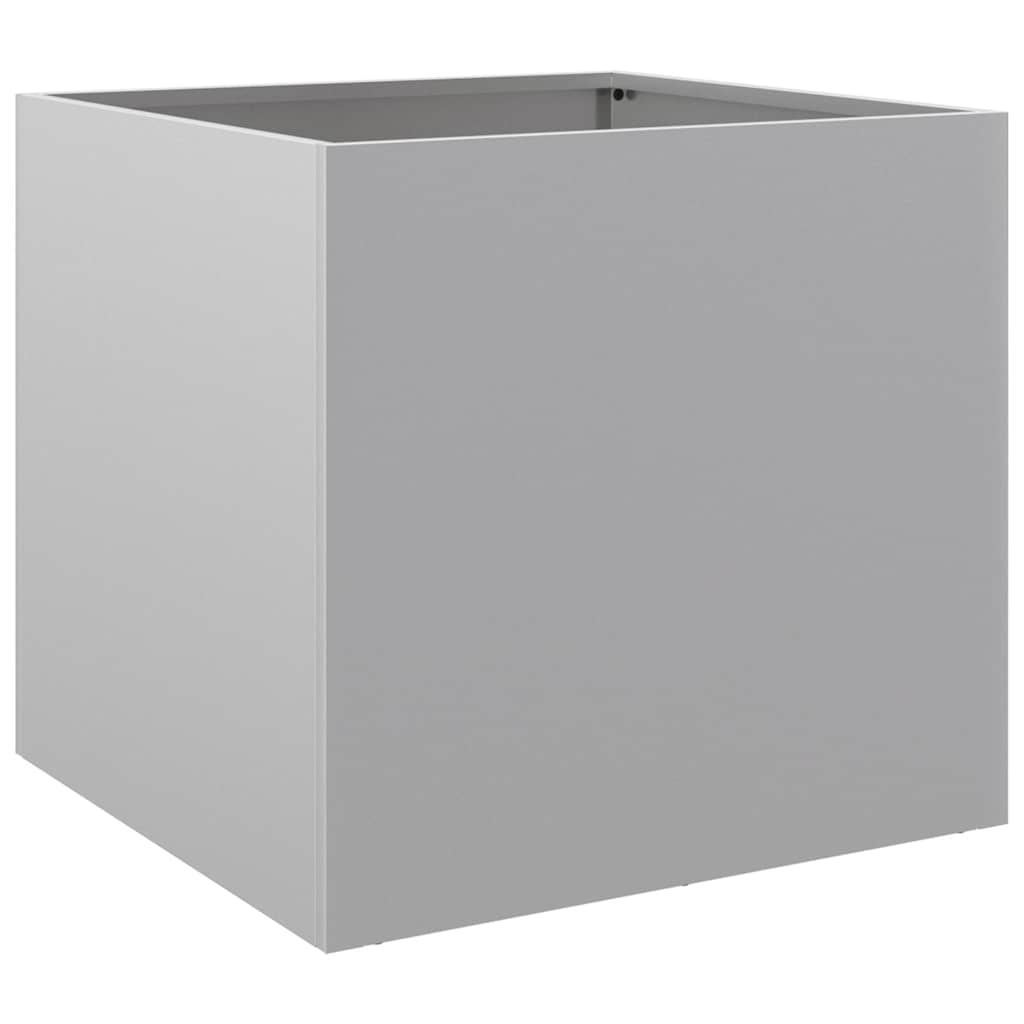 Vaso/floreira 42x40x39 cm aço galvanizado prateado