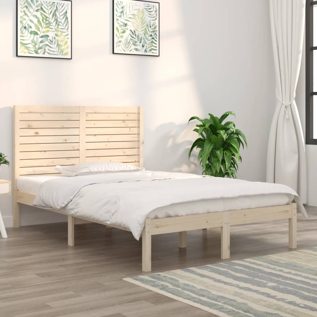 Estrutura de cama pequena casal 120x190 cm pinho maciço