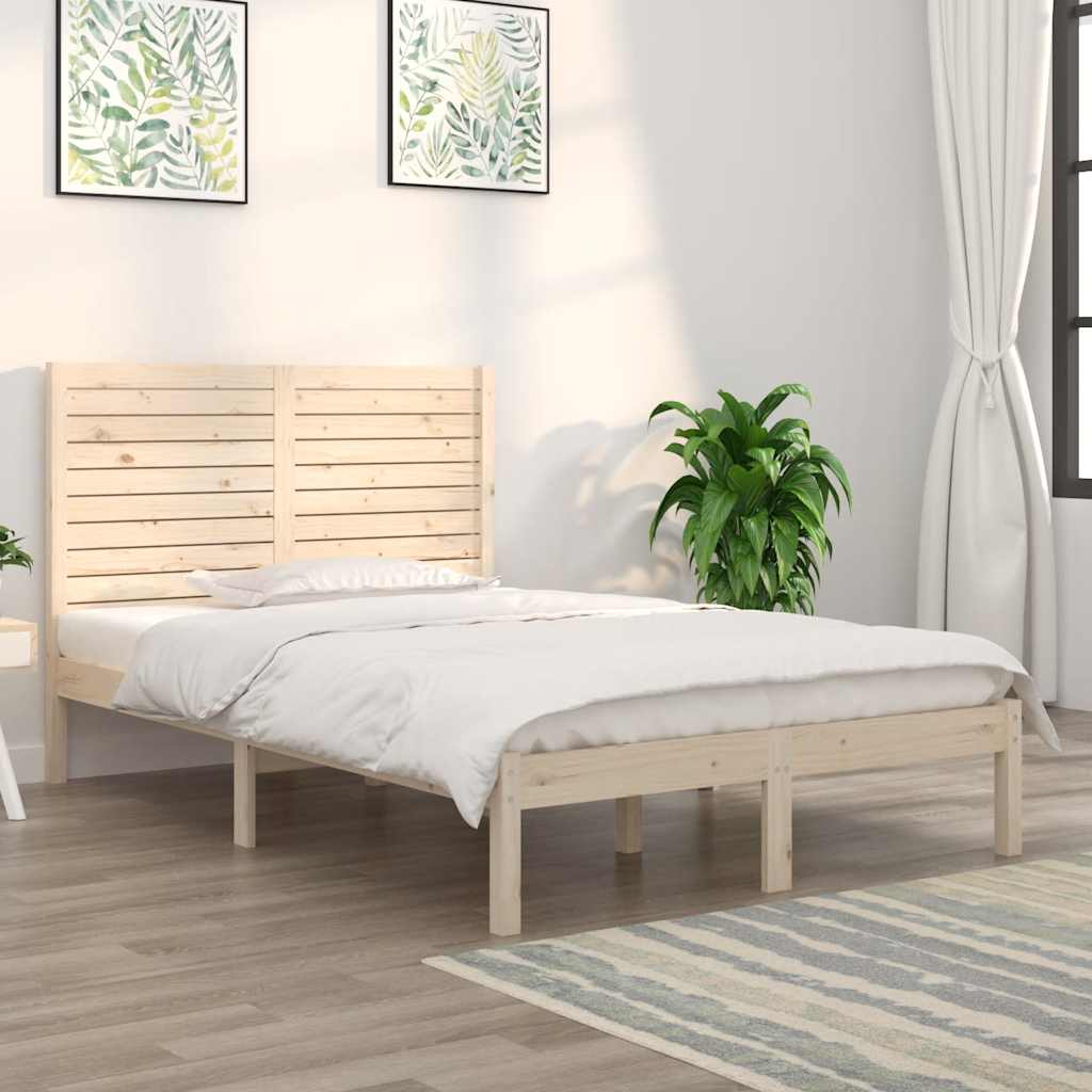 Estrutura de cama pequena casal 120x190 cm pinho maciço