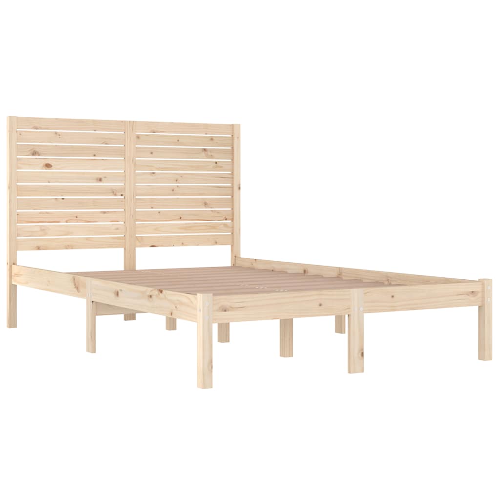 Estrutura de cama pequena casal 120x190 cm pinho maciço