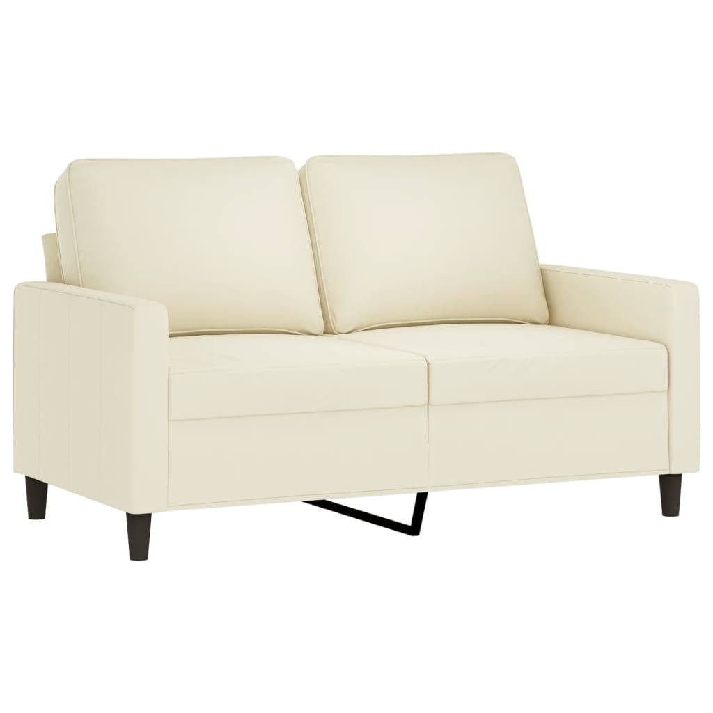 4 Pcs conjunto de sofás veludo cor creme