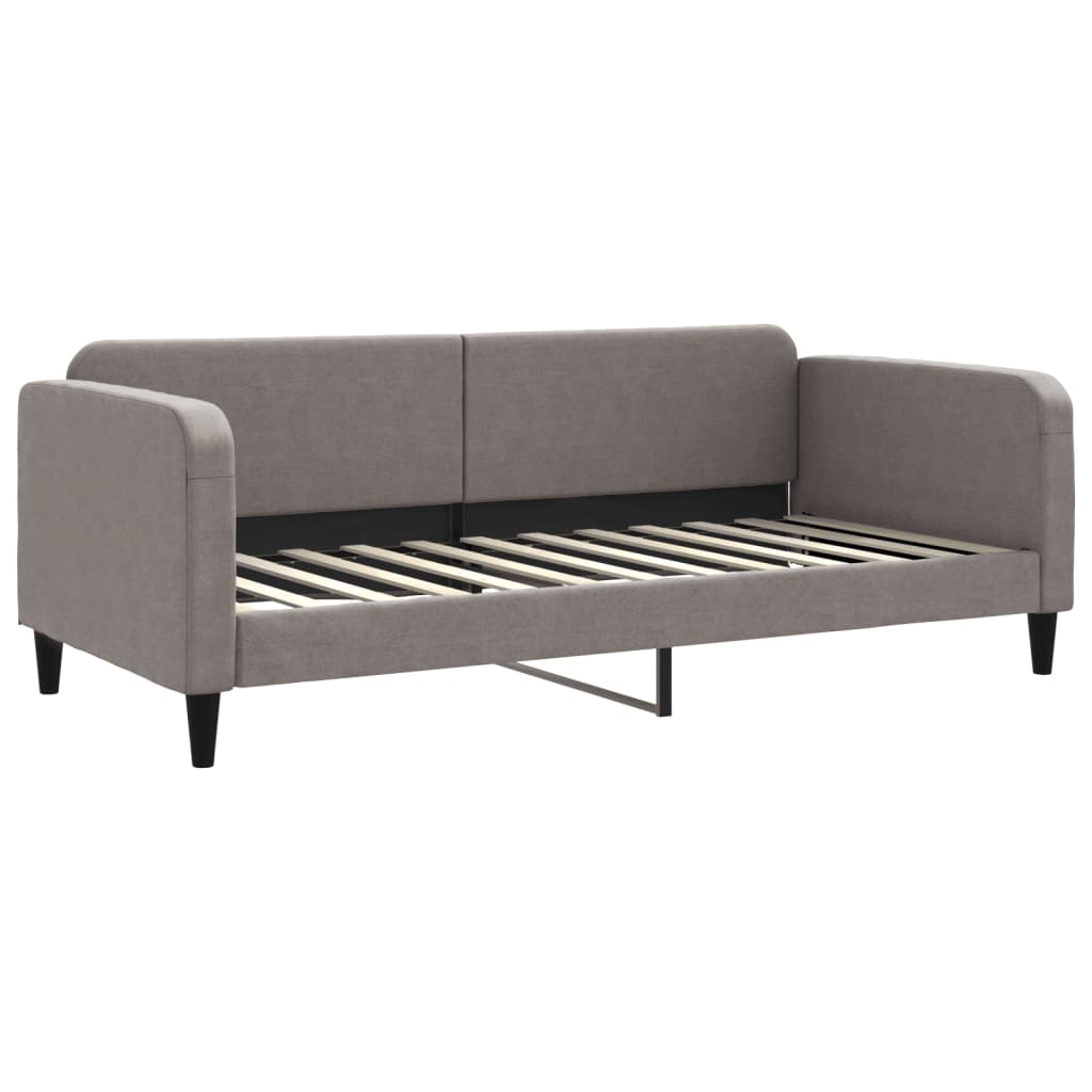 Sofá-cama c/ gavetão/colchões 90x200cm tecido cinza-acastanhado