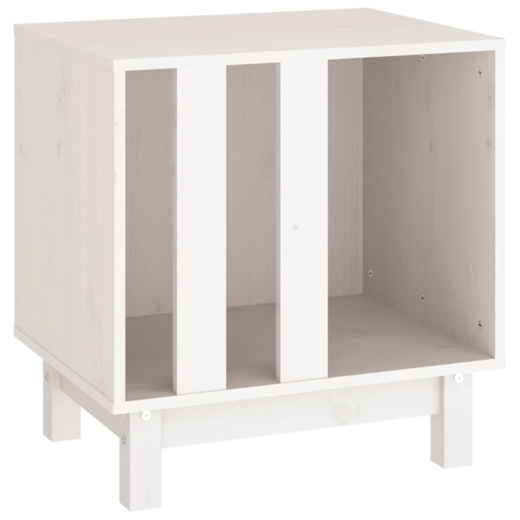 Casota para cães 50x40x52 cm madeira de pinho maciça branco
