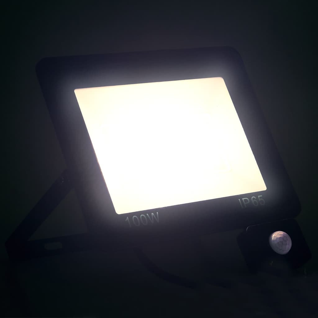 Projetor c/ iluminação LED e sensor 100 w branco frio